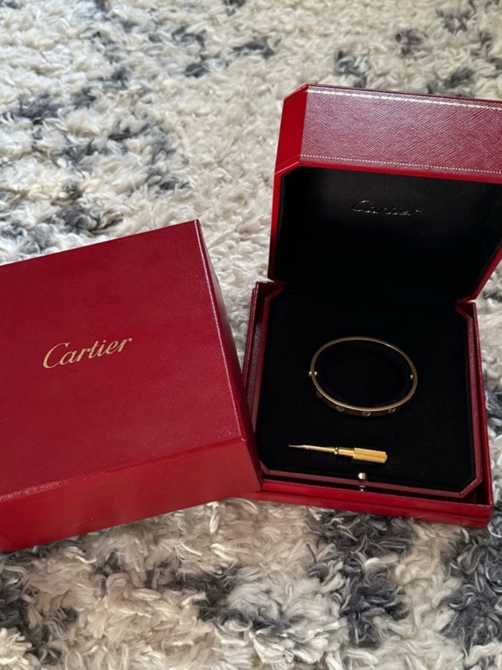 Cartier Gold Love Bracelet with Red Box - Picture 2 of 6
